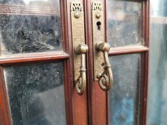 Collinson & Lock. Aesthetic Movement Anglo-Japanese Glazed Walnut Side Cabinet - Thumbnail 10