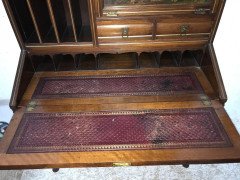 H. W. Batley Gillows & Co. Aesthetic Movement Walnut & Gilt Secretaire Bookcase - Thumbnail 9