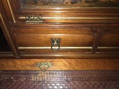 H. W. Batley Gillows & Co. Aesthetic Movement Walnut & Gilt Secretaire Bookcase - Thumbnail 16
