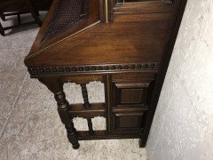 H. W. Batley Gillows & Co. Aesthetic Movement Walnut & Gilt Secretaire Bookcase - Thumbnail 18
