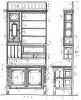 H. W. Batley Gillows & Co. Aesthetic Movement Walnut & Gilt Secretaire Bookcase - Thumbnail 20