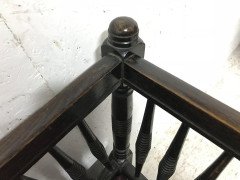 Liberty & Co. William Birch, Arts & Crafts Dark Oak Settee with Angular Sides - Thumbnail 14