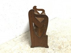 Liberty & Co. A Sweet Little Arts & Crafts Oak Bookcase with Stylised Cut-Outs - Thumbnail 4