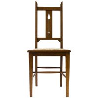 E. A. Taylor Arts & Crafts Scottish School Oak Chair Made by Wylie & Lochhead
