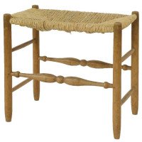 Excellent Little Arts & Crafts Rush Seat Stool by G Russell - Thumbnail 1