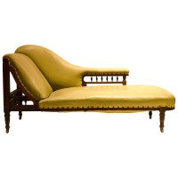 Thomas Collcutt Attributed, Aesthetic Movement Walnut & Ebonised Chaise Lounge - Thumbnail 3