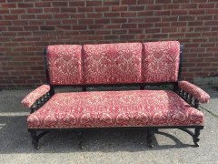Bruce Talbert, attri Aesthetic Movement Ebonized and Parcel-Gilt Settee - Thumbnail 2