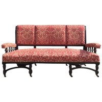 Bruce Talbert, attri Aesthetic Movement Ebonised and Parcel-Gilt Settee - Thumbnail 1