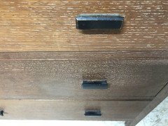 Heal's Attributed, a Limed Oak Petite Chest of Three Drawers with Ebonised Handles - Thumbnail 6
