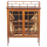 E. W. Godwin for Collinson & Lock. An Anglo-Japanese Mahogany & Satinwood Cabinet