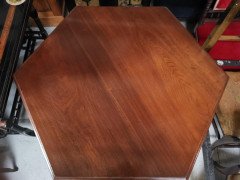 Liberty & Co. Walnut Centre Table on Turned Legs United by Star Shaped Stretcher - Thumbnail 5