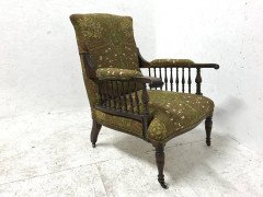 Mahogany Saville Armchair for Morris & Co. Designed by George W Jack - Thumbnail 6