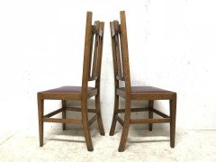 Liberty & Co., Ten Arts & Crafts Oak Dining Chairs with Stylised Floral Details - Thumbnail 4