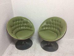 A Pair of Period Swivel Egg Chairs In the style of Eero Aarnio or Overman - Thumbnail 6