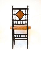 Pair of Arts & Crafts Ebonised Side Chairs by Collinson & Lock - Thumbnail 2