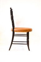 Pair of Arts & Crafts Ebonised Side Chairs by Collinson & Lock - Thumbnail 3