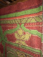 C. F. A Voysey. Rare Arts & Crafts 'Donnemara' Donegal Rug, with Roses & Tulips. - Thumbnail 4