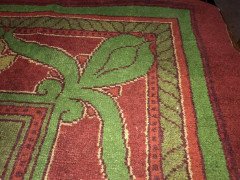 C. F. A Voysey. Rare Arts & Crafts 'Donnemara' Donegal Rug, with Roses & Tulips. - Thumbnail 5