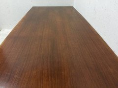 Heal's Mid Century Modern Large Teak Boardroom/Dining Table with a Curvaceous Top - Thumbnail 1