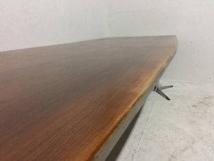 Heal's Mid Century Modern Large Teak Boardroom/Dining Table with a Curvaceous Top - Thumbnail 2