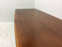 Heal's Mid Century Modern Large Teak Boardroom/Dining Table with a Curvaceous Top - Thumbnail 3