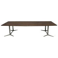 Heal's Mid Century Modern Large Teak Boardroom/Dining Table with a Curvaceous Top - Thumbnail 7