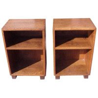 Edward Barnsley Attributed, Pair of Cotswold Arts & Crafts Bed Side Nightstands - Thumbnail 8