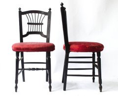 Morris & Co. A Pair of Ebonised Sussex Chairs Designed by Dante Gabriel Rossetti - Thumbnail 4