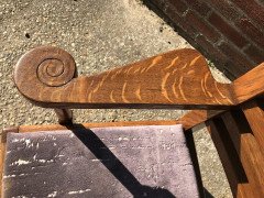 Liberty & Co., Style of. C. F. A. Voysey, Arts & Crafts Oak Dining Set with Ball Finials - Thumbnail 13