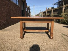 Liberty & Co., Style of. C. F. A. Voysey, Arts & Crafts Oak Dining Set with Ball Finials - Thumbnail 14