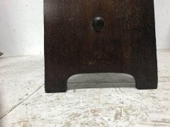 Liberty & Co., Arts & Crafts Oak Window or Hall Seat with Large Pierced Hearts - Thumbnail 4