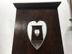Liberty & Co., Arts & Crafts Oak Window or Hall Seat with Large Pierced Hearts - Thumbnail 6