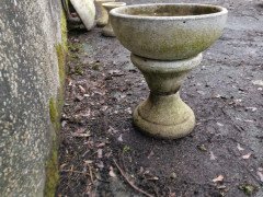 Mid-Century Modern, French Concrete Hourglass Planter on Stand (c.1960) - Thumbnail 5