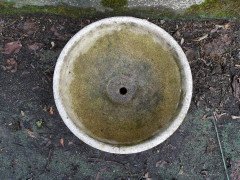 Mid-Century Modern, French Concrete Hourglass Planter on Stand (c.1960) - Thumbnail 8
