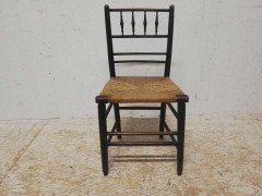 Phillip Webb for William Morris, an Original Pair of Sussex Ebonised Side Chairs - Thumbnail 9