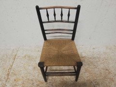 Phillip Webb for William Morris, an Original Pair of Sussex Ebonised Side Chairs - Thumbnail 10