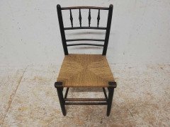 Phillip Webb for William Morris, an Original Pair of Sussex Ebonised Side Chairs - Thumbnail 11