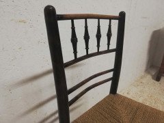 Phillip Webb for William Morris, an Original Pair of Sussex Ebonised Side Chairs - Thumbnail 12