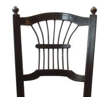 Morris & Co. Ebonised Rush-Seat Sussex Side Chair by Daniel Gabriel Rossetti - Thumbnail 3