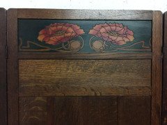 Liberty & Co. Arts & Crafts Four Fold-Screen with Stylised Floral Details - Thumbnail 2