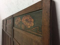 Liberty & Co. Arts & Crafts Four Fold-Screen with Stylised Floral Details - Thumbnail 4