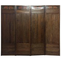 Liberty & Co. Arts & Crafts Four Fold-Screen with Stylised Floral Details - Thumbnail 6