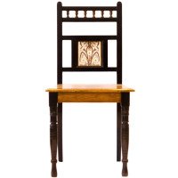Bruce Talbert. Aesthetic Movement Hall Chair with Minton's tile by Dr. C Dresser - Thumbnail 1