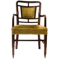 Edward William Godwin. Made by William Watt. Anglo-Japanese Walnut Armchair
