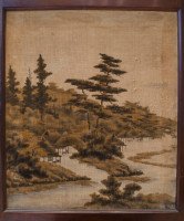 E. W. Godwin, attributed. An Anglo-Japanese Four-fold Screen with Japanese Silk Scenes - Thumbnail 6