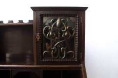 Shapland & Petter Arts & Crafts Fold Down Desk with a Stylised Copper Panel - Thumbnail 2