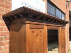 Liberty & Co., an Arts & Crafts Oak Double Wardrobe with Stylised Floral Inlays - Thumbnail 3