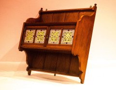 L. Foreman Day, attributed. Arts & Crafts Tiled Wall Cabinet - Thumbnail 2
