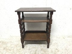 Liberty & Co. Attributed, Arts & Crafts Book Stand with Moorish Turned Decoration - Thumbnail 3