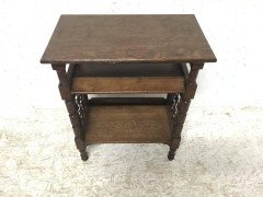 Liberty & Co. Attributed, Arts & Crafts Book Stand with Moorish Turned Decoration - Thumbnail 4